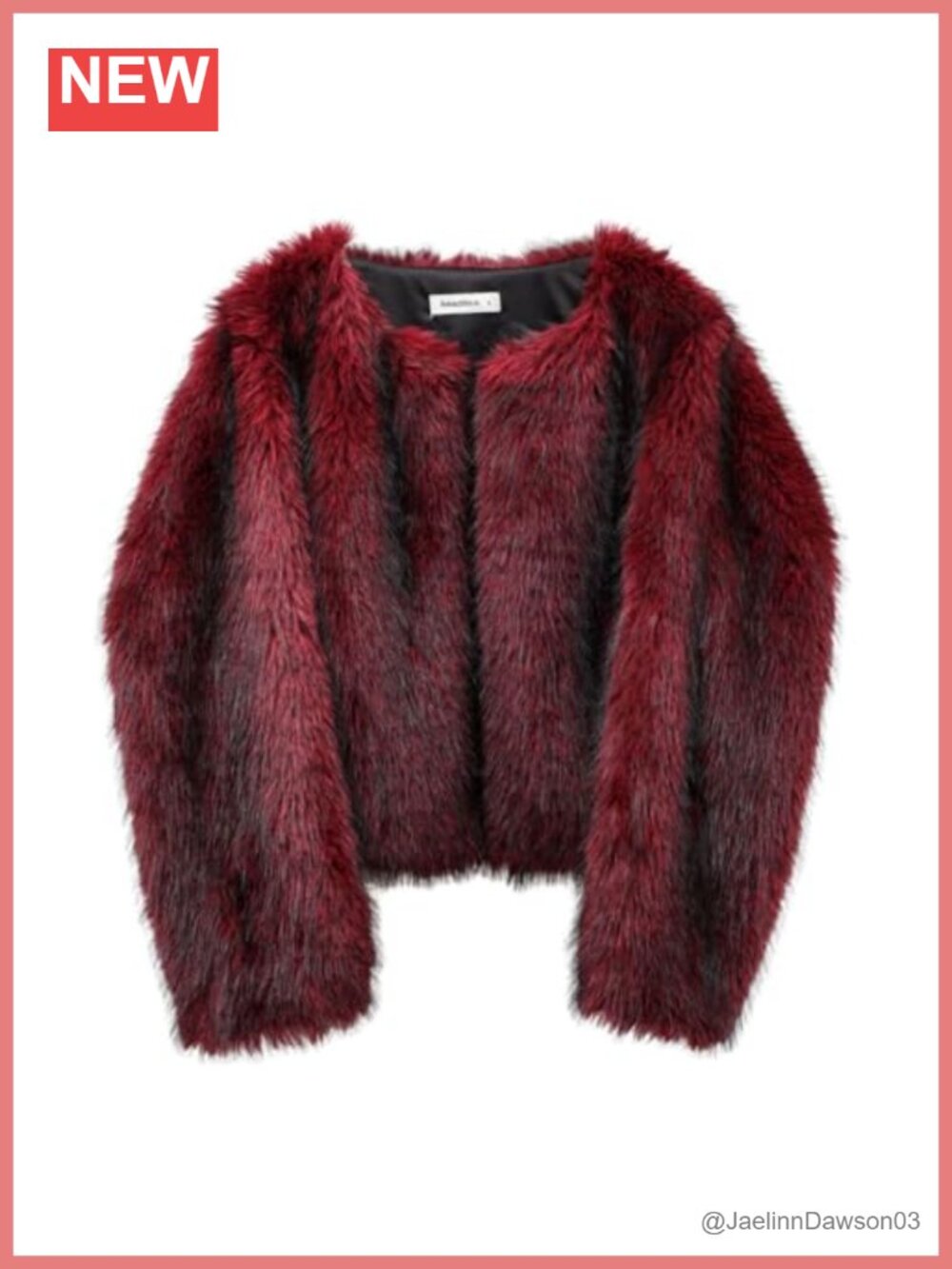 Faux Fur Long Sleeve Cropped Coat Open Front Warm Winter